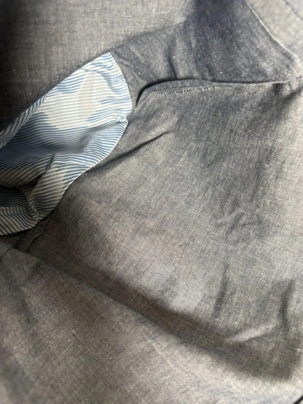 J.Crew Ludlow Blazer Blue Men 42R Cotton Linen Unlined Lightweight Unstructured